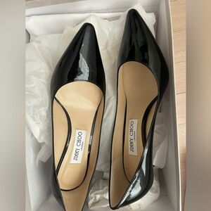Jimmy Choo Romy 60 Black patent leather heels size 38.5